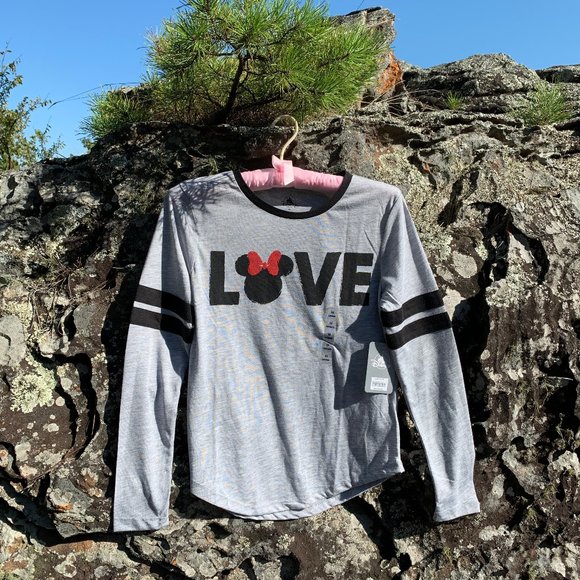 Disney Tops - Disney Minnie "Love" long sleeve Tee sz XS